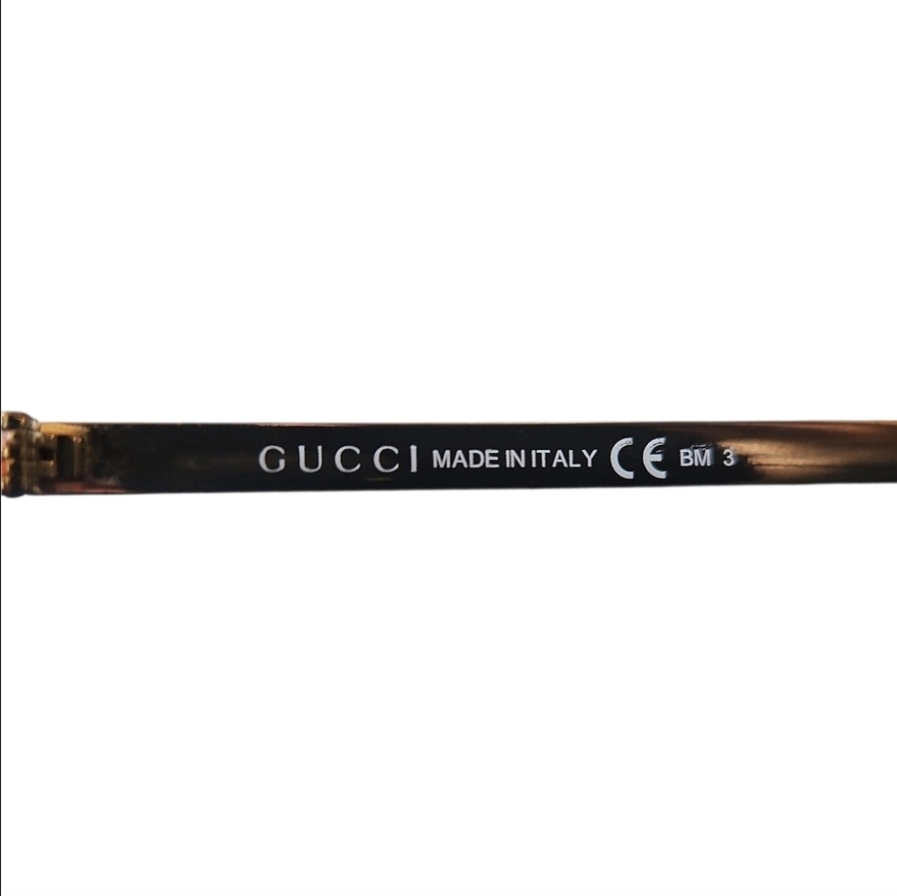GUCCI | Tortoiseshell Square Sunglasses With Green / Red Striped Detail 1129/S - Picture 8 of 9